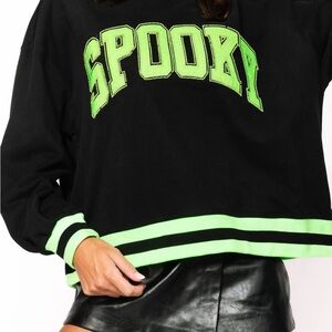 Queen of sparkles Black and Green 'Spooky' Sweatshirt
